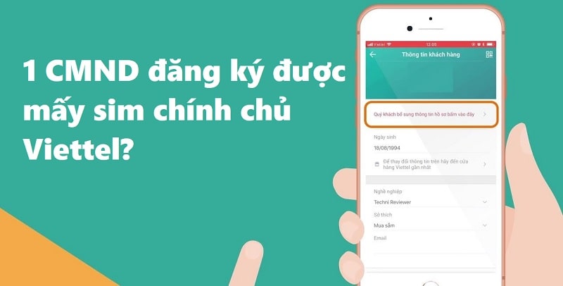 Đối với sim chính chủ Viettel