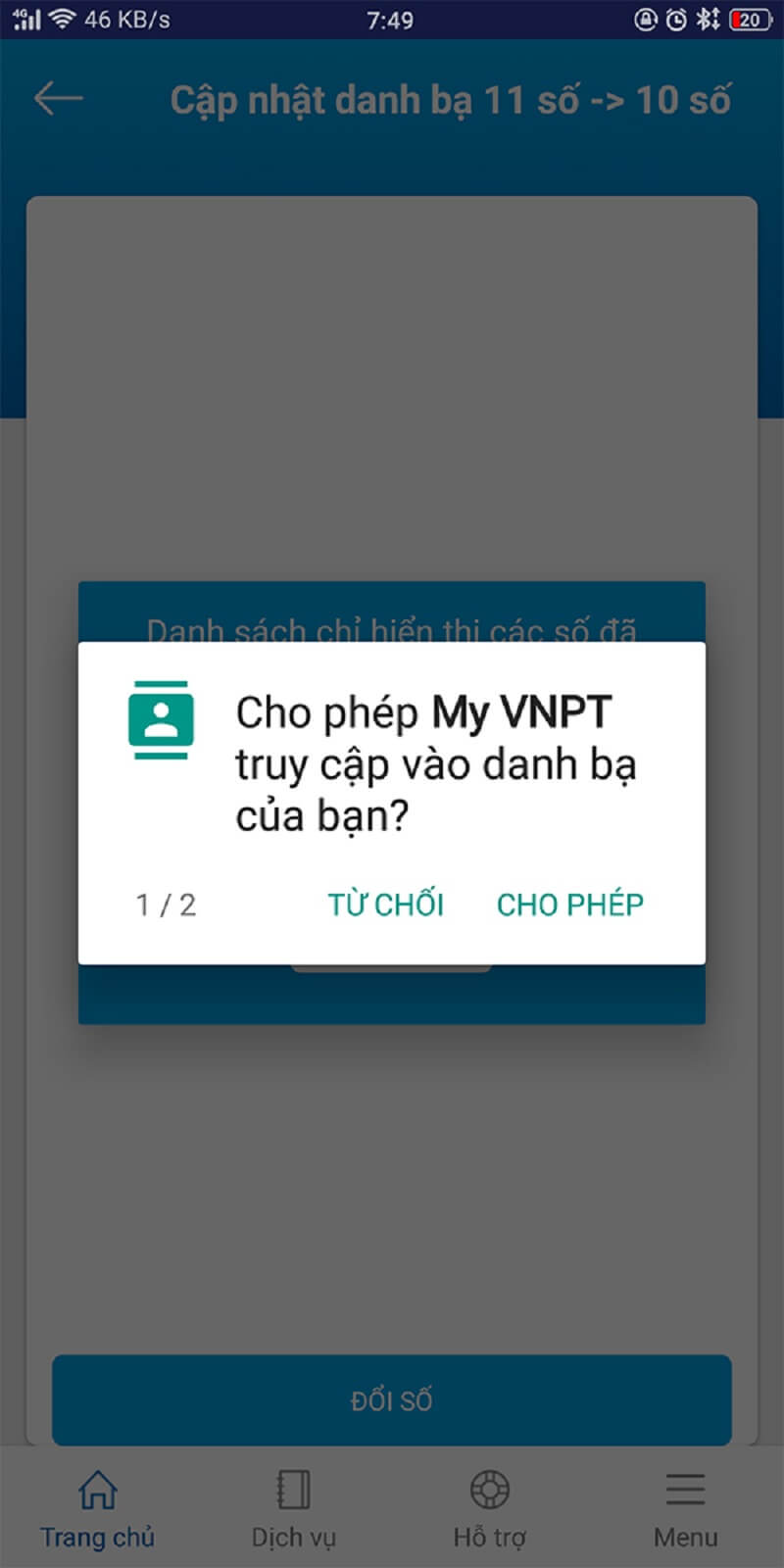 Bước 4 - Đổi số thuê bao sim Vinaphone từ 11 số về 10 số