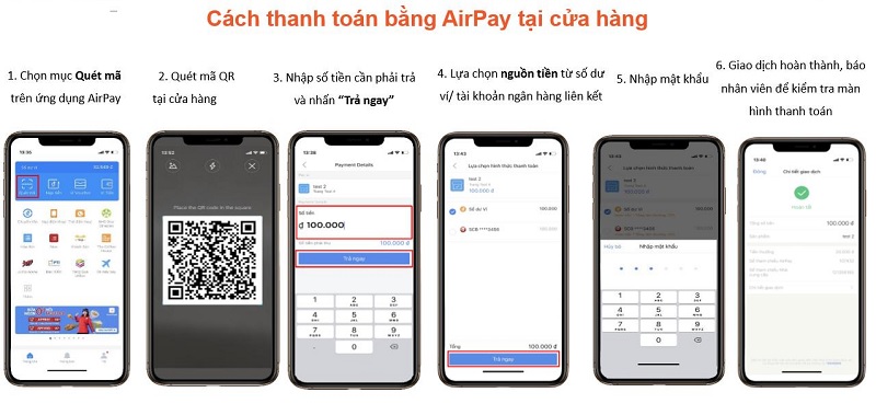Cách sử dụng ví điện tử Airpay