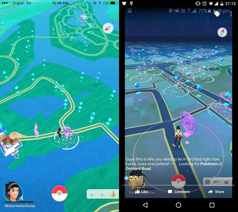 Bản đồ trong Pokemon GO