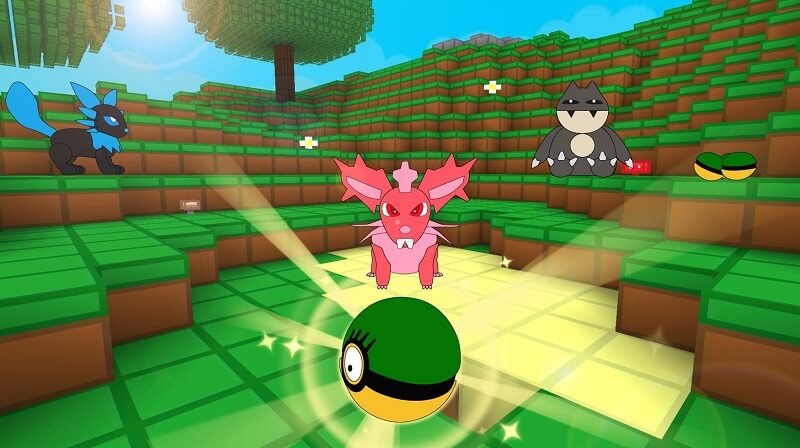 Bạn có thể bắt Pixelmon bằng Poke Ball