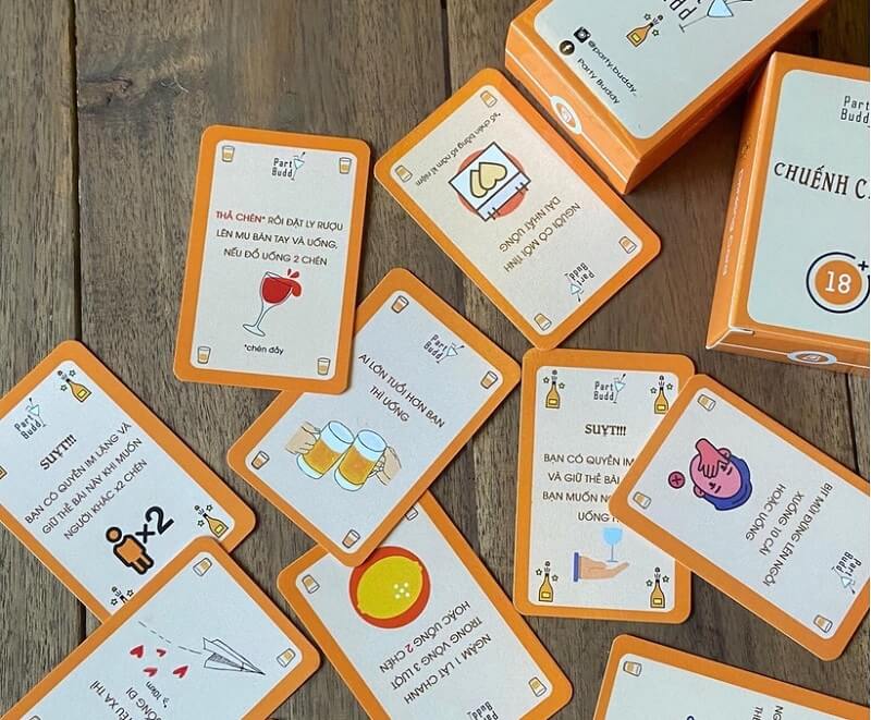 Luật chơi Drinking Game với bộ bài Chuếnh Choáng