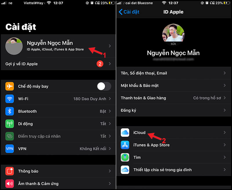 Cách chép số điện thoại từ iPhone vào Sim qua iCloud