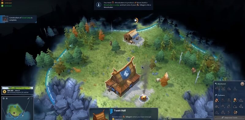 Northgard Mobile có cách chơi tương tự như Age of Empires