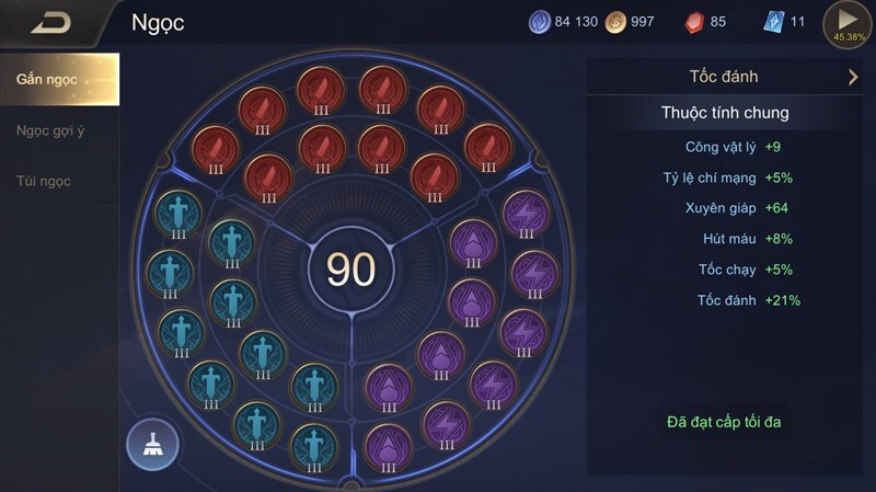 Gợi ý bảng ngọc cho Valhein