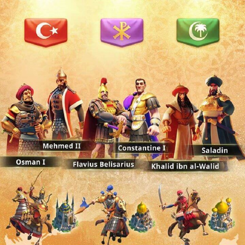 Các tướng chiến trong game