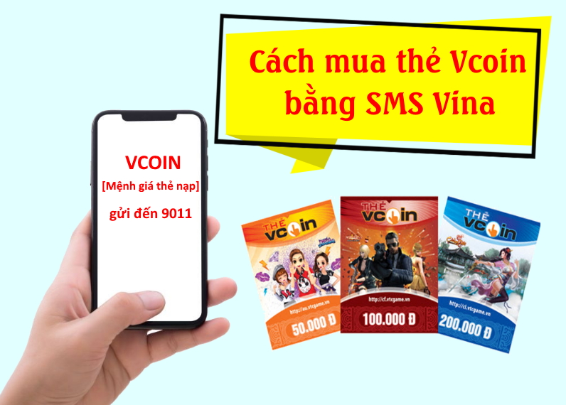Cách mua thẻ Vcoin bằng SMS Vinaphone