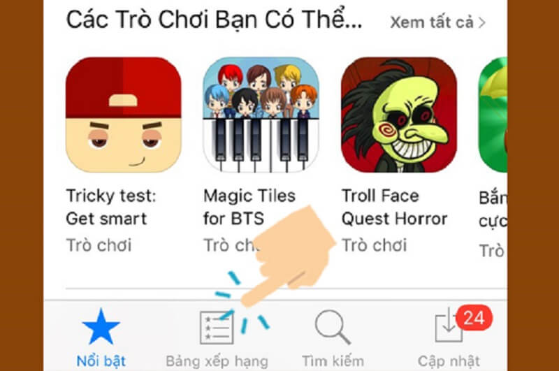 Cách tải game trên iphone qua iTunes