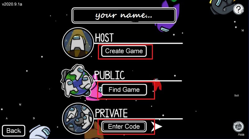 Chọn các chế độ chơi