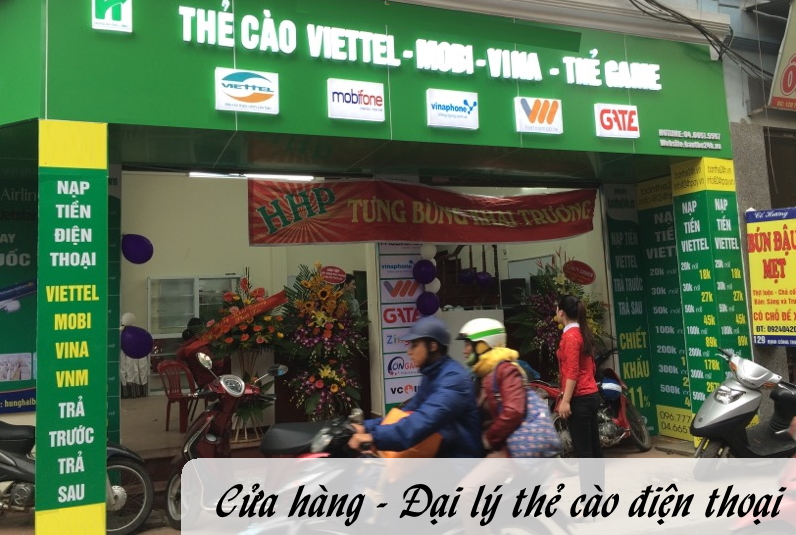 Bán thẻ cào tại các đại lý bán thẻ cào điện thoại