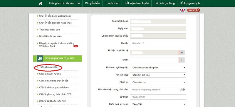 Hai cách đổi số điện thoại Vietcombank nhanh nhất