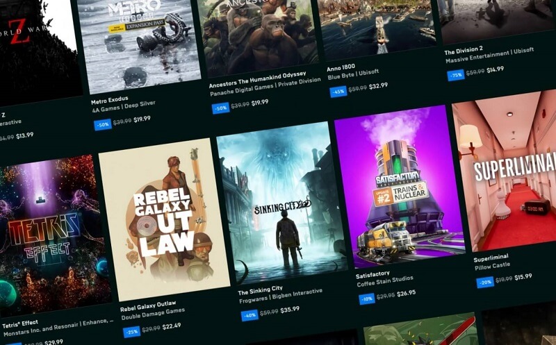 Epic Games Store cung cấp rất nhiều trò chơi miễn phí