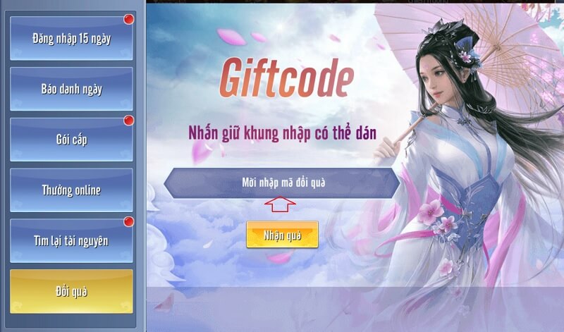 Cách sử dụng giftcode, bạn đã biết