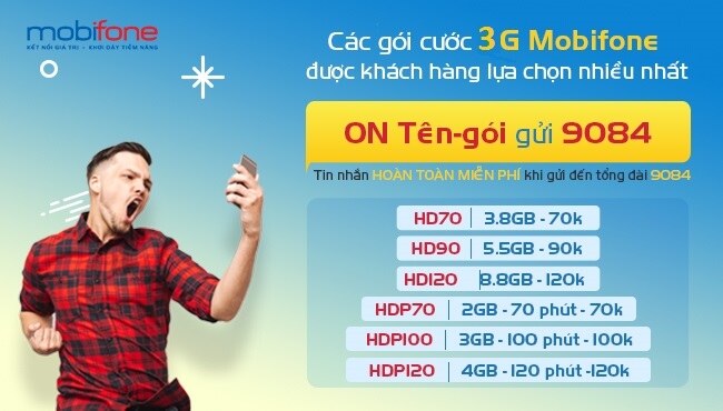 Gói cước 3g mobifone tuần