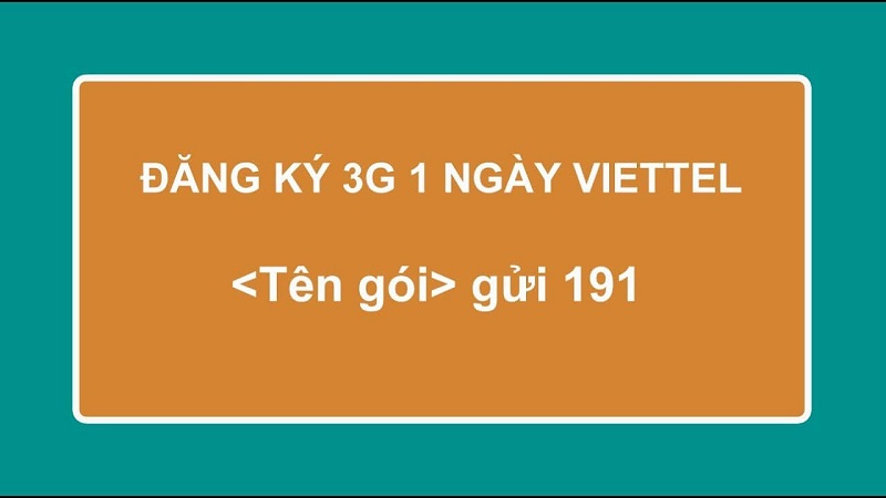 Đăng ký 3G Viettel mới nhất, theo ngày, theo tháng: 10k, 30k