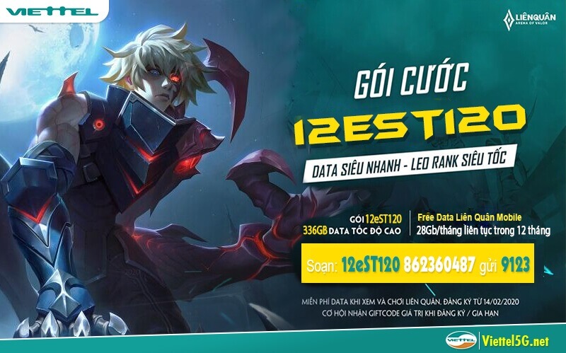 Gói cước chơi game Liên quân Viettel