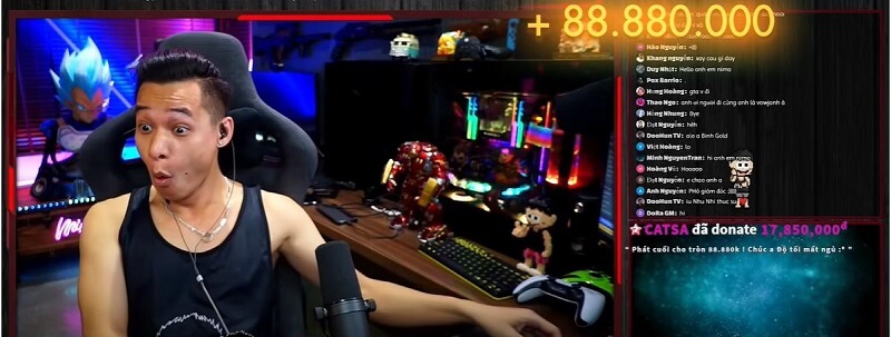 Donate khủng của Mixi gaming