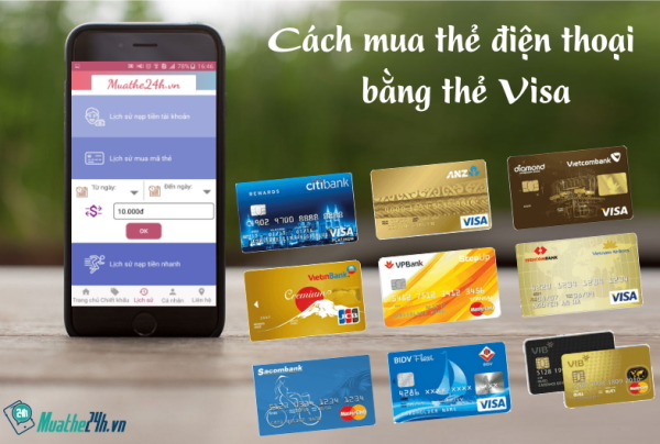 Mua thẻ điện thoại bằng Visa
