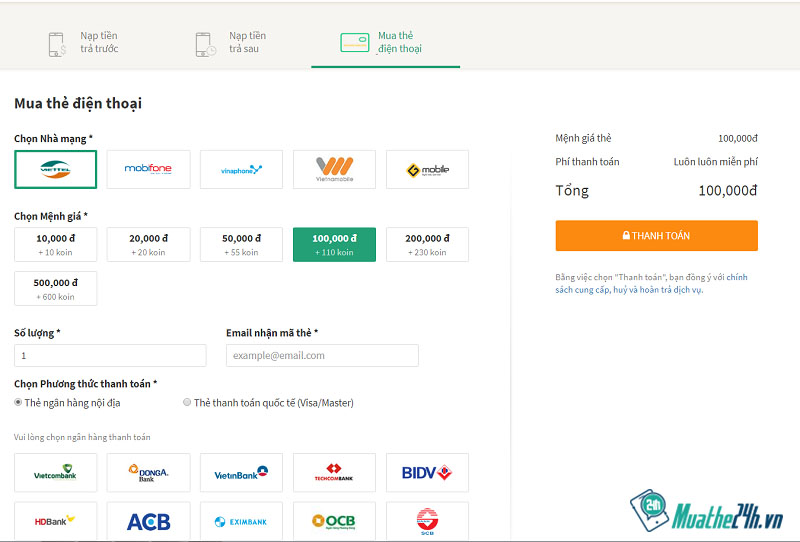 Cách mua thẻ Vietnamobile giá rẻ - được chiết khấu cao 3