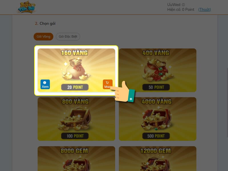 Nạp game Đấu tiên đài VNG bạn sẽ được gì?
