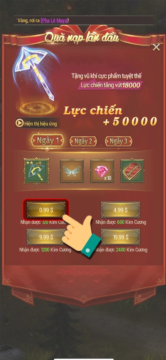 Chọn gói nạp