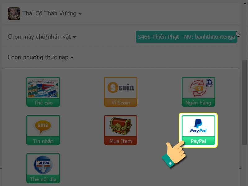 Thanh toán bằng ví Paypal