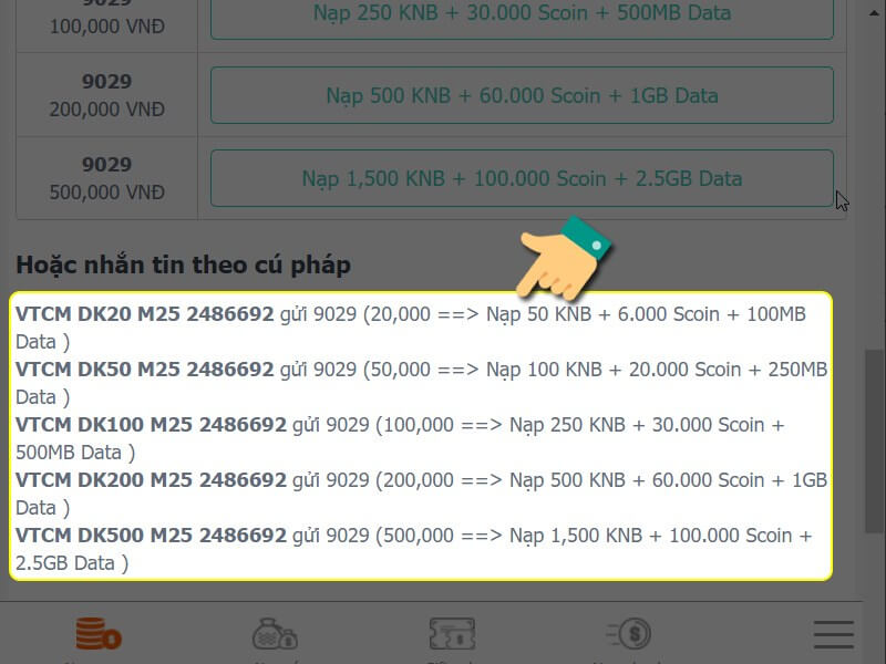 Các cú pháp tin nhắn