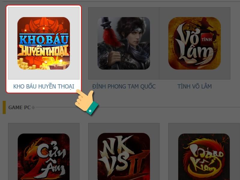 Nạp Kho báu huyền thoại