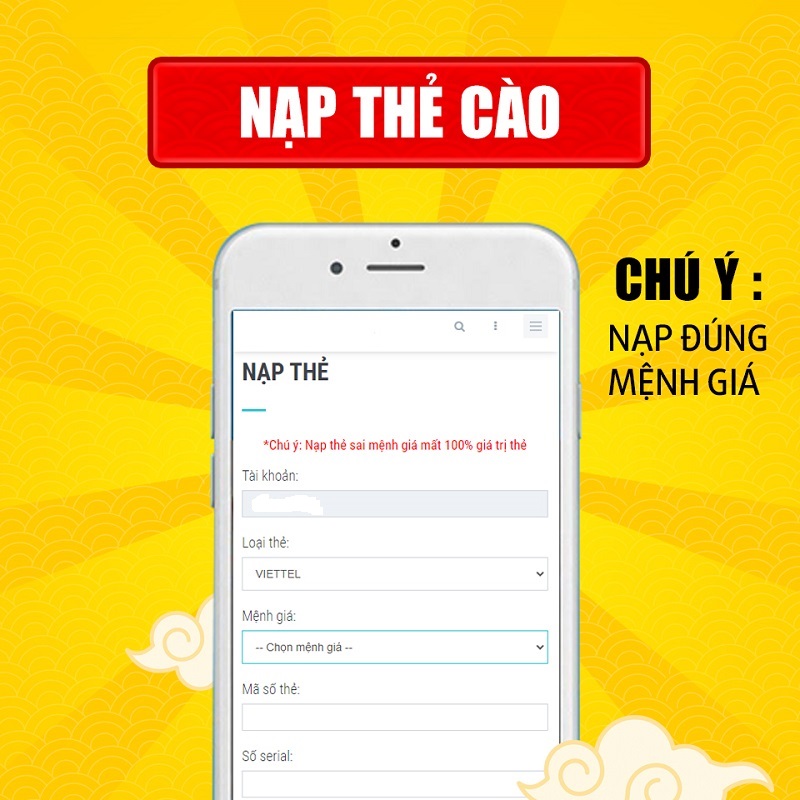 Nạp thẻ Kiếm Ma 3D bằng thẻ cào