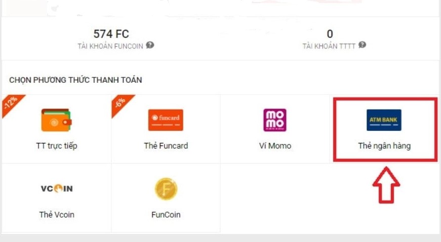 Nạp thẻ Kiếm Ma 3D bằng ATM/ iBanking
