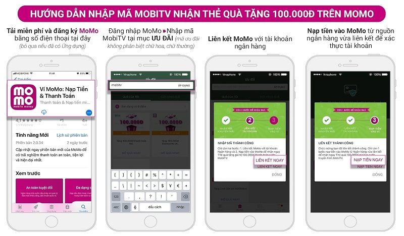 Cách nạp thẻ mobitv bằng thẻ Viettel 