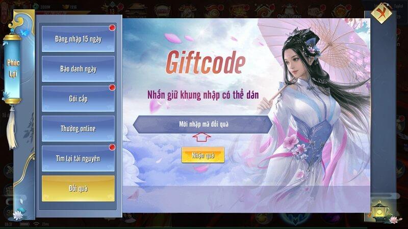 Cách nhập code Tình Kiếm 3D qua Funtap