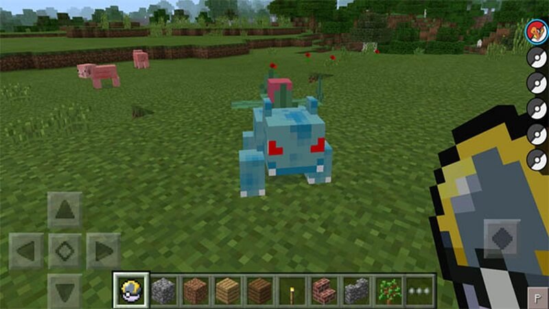 Thao tác điều khiển trong Pixelmon tương tự như Minecraft