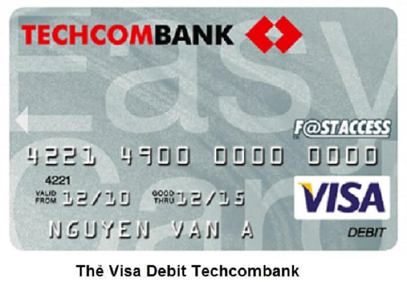 Thẻ visa debit techcombank