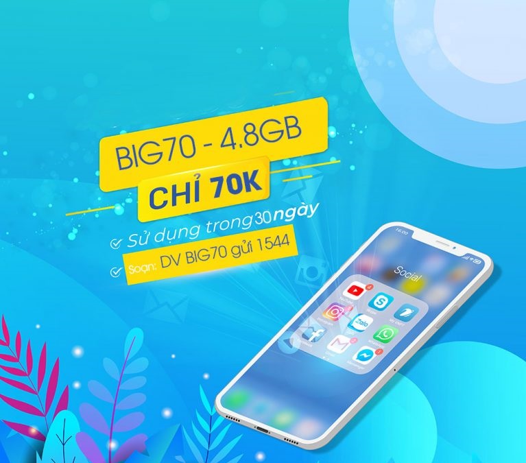 Hướng dẫn đăng ký, sử dụng gói Big70 Vinaphone chuẩn nhất!