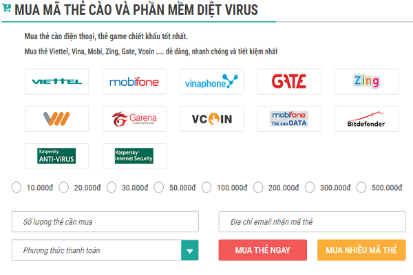 mua thẻ vcoin bằng thẻ atm