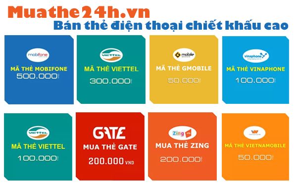 Địa chỉ bán thẻ điện thoại online chiết khấu cao