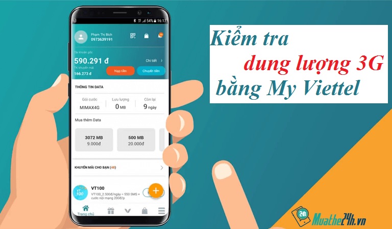 Cách kiểm tra 3G Viettel bằng MyViettel
