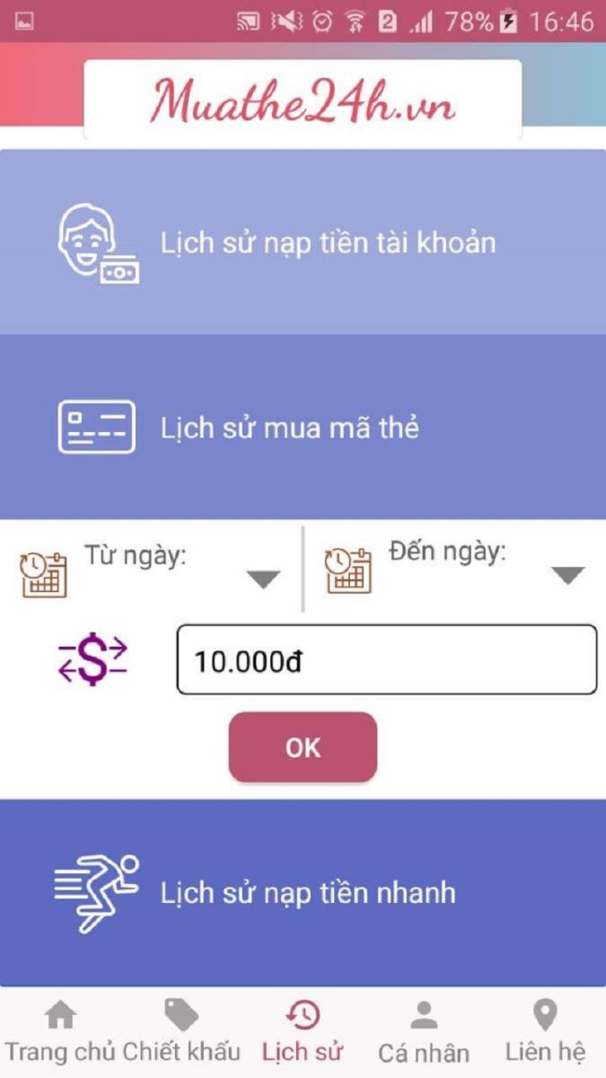 Nạp tiền qua trang muathe6s.com