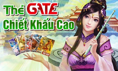 Thẻ game gate chiết khấu cao