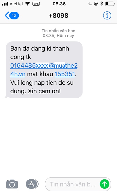 mua mã thẻ điện thoại bằng sms