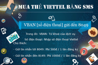 Bật mí cách mua thẻ điện thoại viettel bằng sms trong giây lát