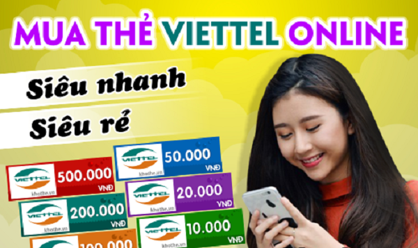 Hướng dẫn mua thẻ Viettel với các mệnh giá trên Muathe24h.vn