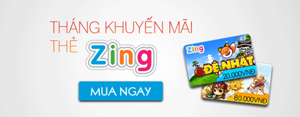 Mua thẻ cào Zing thuận tiện