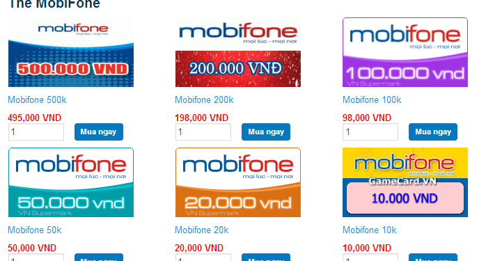 Nạp tiền điện thoại Mobifone dễ dàng