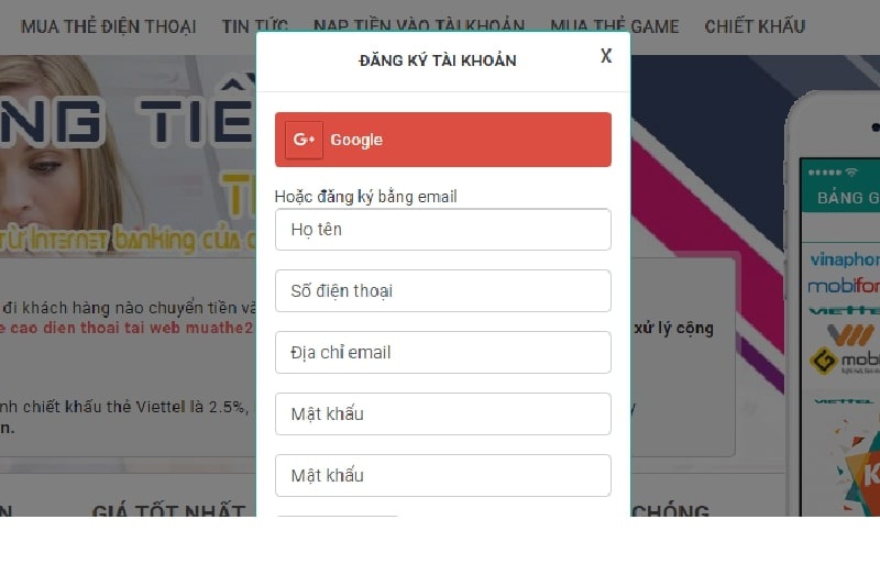 Hướng dẫn tạo tài khoản